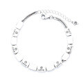wholesale S925 Sterling Silver Retro Heavy-Duty Square Love Letter Necklace and Bracelet Trendy Hip-Hop Jewelry-0-4