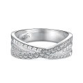 wholesale S925 Sterling Silver Europe & America Style Cross-Border Women's Ring Inlaid with Full Diamond Zircon, Minimalist and Fashionable Wedding Ring for Women-0-11