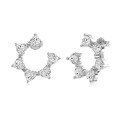 wholesale S925 Sterling Silver French Cross-Border Heart-Shaped Star Earrings for Women, Exquisite Design, Fashionable and Versatile with a Premium Feel-0-4