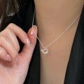 wholesale 925 Sterling Silver Women's Whale Necklace, Creative Forest-Style, Delicate and Minimalist, Luxury Trendy Collarbone Chain-0-1