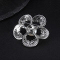 wholesale S925 Sterling Silver 13mm Natural Freshwater Pearl Floral Design Brooch, Luxurious and High-End Gemstone Brooch-0-2