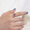 wholesale S925 sterling silver European and American new trendy personalized minimalist kite-cut lab-grown alexandrite ring for women cross-border hot purchase-0-1