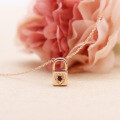 wholesale S925 Sterling Silver Adjustable Three-Shape Heart Lock and Key Pendant Necklace for Daily Wear-0-3