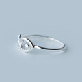 wholesale Metal S925 Silver Ring Women's Simple Fashion Hollow Fish Finger Ring Korean Style Index Finger Ring Tail Ring Wholesale J0868-0-3