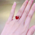 wholesale S925 Silver New 4ct Heart-Shaped 10*10 High-Carbon Diamond Ring, Love-0-3