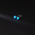wholesale S925 silver round synthetic opal earrings Korean minimalist delicatewomen's ear jewelry M02022-0-2