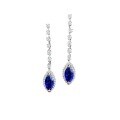 wholesale S925 Sterling Silver 5*10 Marquise Blue Gemstone Earrings,-0-4