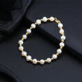 wholesale 18K gold-plated, 925 sterling silver with 6-7mm cultured freshwater pearl men's bracelet-0-1