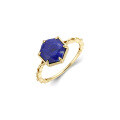 wholesale Sterling silver* Light luxury vintage style octagonal lapis lazuli women's ring, new jewelry, source factory wholesale-0-0