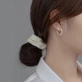 wholesale S925 silver chased filigree full star ear clips Korean version ins minimalist basic style ear hoops ear accessories G9153-0-1