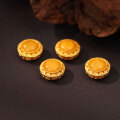 wholesale S925 silver gold-plated natural beeswax accessories with back cloud setting and spacer beads, semi-finished DIY jewelry bracelet-0-1