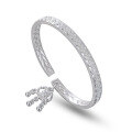 wholesale 999 Silver Money Attracting and Blessing Open Bangle, New Chinese Style Niche and Versatile Goddess Festival Gift-0-4