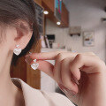 wholesale S925 Sterling Silver Korean Style Love Matte Process Ear Studs, Ins Niche Sweet Temperament Versatile Earrings-0-3