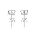 wholesale 18k Gold Plated Cultured Diamond Earrings, Au750 Gold Earrings, Round 03 Carat Diamond Earrings, Platinum-0-4