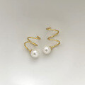 wholesale 925 Sterling Silver Pearl Stud Earrings For Women-0-5