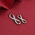 wholesale 925 Sterling Silver Infinity Symbol Charms, Plain Silver Handmade DIY Material Bracelet Connectors Wholesale from Manufacturers-0-3