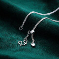 wholesale 999 Silver Adjustable Pull Chain Heart-Shaped Bead Choker Necklace D9898-0-2