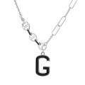 wholesale S925 Sterling Silver Trendy G Letter Enamel Pig Nose Chain Link Necklace Creative Fashion Accessory-0-4