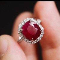 wholesale S925 Sterling Silver Full Diamond Red Elk Light Luxury Ring, Fashionable and Individual, Simple and Elegant, Inlaid with 5A Zircon-BZ0483-White Gold US Size 7