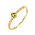 wholesale 9K Gold French Minimalist Letter Design Swiss Blue Topaz and Peridot Ring, Nojesss* Same Style-0-6