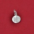 wholesale 925 Sterling Silver Retro Antique Chinese Style Round Pendant Fu Character Red String Bracelet Small Charm Bead DIY Jewelry Accessory-0-16