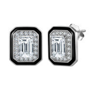 wholesale S925 Sterling Silver Cloud-Inspired Jewelry Earrings, Light Luxury 8A Ultra-Sparkling Zircon Ear Studs, High-End Niche Personality Large Earrings-White gold, 3.8g 925 silver