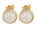 wholesale [925 silver gold-plated] National Trend Ancient Style Hanfu Jade Earrings for Women to Match Qipao Certificate, Retro Pattern Inlaid with Hetian Jade Ear Studs-0-0