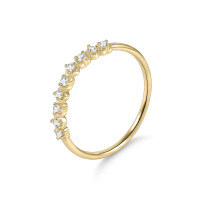 wholesale S925 Sterling Silver Plated with 18k Gold, Cold Style Personality Ring Golden Dawn Series with Moissanite, Unisex-Moissanite Ring  US size 6 (domestic size 13)