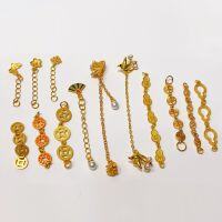 wholesale Metal S925 Gold-Plated Butterfly Coin Charm Extender Chain Accessory Bracelet Necklace DIY Bead Spacer Semi-Finished-Butterfly extension chain