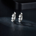wholesale 18k Gold Plated S925 Silver Full Moissanite 28mm Round Dainty Korean Style Hoop Earrings for Women-0-2