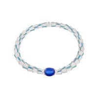 wholesale 925 Silver Gold Plated High Carbon Diamond 51ct Cabochon Lapis Lazuli Gemstone Serpent Bone Red Carpet Anniversary Gift Necklace-Lapis Lazuli 925 Silver