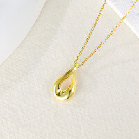 wholesale S925 Sterling Silver Korean-style Geometric Oval Hollow-Out Necklace for Women, Irregular Niche and Premium Pendant Wholesale-Star Necklace 925 Silver