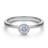 wholesale S925 sterling silver cross-border Europe and America e-commerce best-selling women's wedding rings, fashionable and elegant jewelry wholesale-Platinum US size 7#