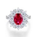 wholesale S925 Sterling Silver New Red Ruby Ring for Women High Carbon Diamond Zircon Ring Wholesale-0-4