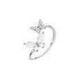wholesale S925 full diamond butterfly open ring, Korean-style minimalist and elegant women's jewelry R00339-0-4