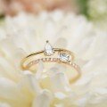 wholesale 925 Silver Zoffany Jewelry New Small Square Sugar Ring for Women, Polished Waterdrop Pear-Shaped Engagement Wedding Ring with Diamond-0-1