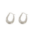 wholesale S925 sterling silver HEH626 Korean version ins niche minimalist 3D earrings for women-0-4