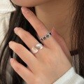 wholesale S925 sterling silver flower ring for women, new style, Korean-inspired, niche, luxury, fashionable, matte, irregular ring-0-2