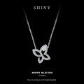 S925 Sterling Silver Flower Pendant Necklace, Trendy Minimalist Design-0-4