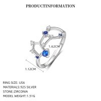wholesale S925 Sterling Silver Zodiac Birthstone Ring For Women, New Fashion Minimalist Design-K2382_Virgo_Mideo 6 925 silver