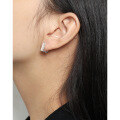 wholesale S925 Sterling Silver Korean Version Ins Original Niche Design Minimalist Aesthetic Versatile Textured Ear Clips for Women-0-3