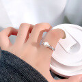 wholesale S925 sterling silver exquisite and lightweight luxury starry natural freshwater pearl ring for women, with adjustable band-0-3
