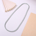 wholesale Silver hip-hop zirconium inlaid single row necklace INS tennis chain 4mm women's multi-size-0-4