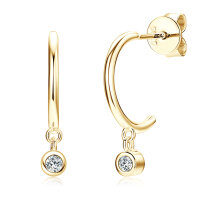 S925 Sterling Silver D-color Moissanite Bow Earrings-Model M [Clearance Sale - Free Shipping] 925 Silver