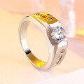 wholesale S925 Sterling Silver Men's Ring Men's Pure Silver European and American Popular Style Minimalist Men's Ring High-End Diamond Ring Men's Hip Hop-0-7