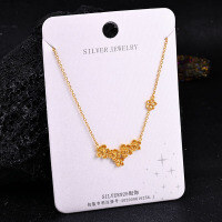 S925 Sterling Silver K Gold Pendant Necklace with Gourd and Plain Pi-S925 Sterling Silver YD2-0111BJ 925 Silver