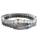 wholesale Silver New 4*4 Princess Square Chain Bracelet Ins Simple and Elegant High-end Luxury Full Diamond-0-4