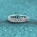 S925 Silver Full Moissanite Women's Ring, All-Diamond Sky Star Design, Exquisite and Luxe-0-4