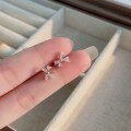 wholesale S925 Sterling Silver Maker's Fashionable Small Exquisite Bow Ear Studs, Unique Design Earrings with Silver Ear-Posts for Ear Nurturing-0-7