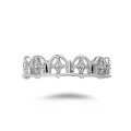 wholesale Sterling Silver Adjustable Open Ring with Lace Cut-out Design, Dunli Jewelry New Collection Light Luxury and Versatile-0-4